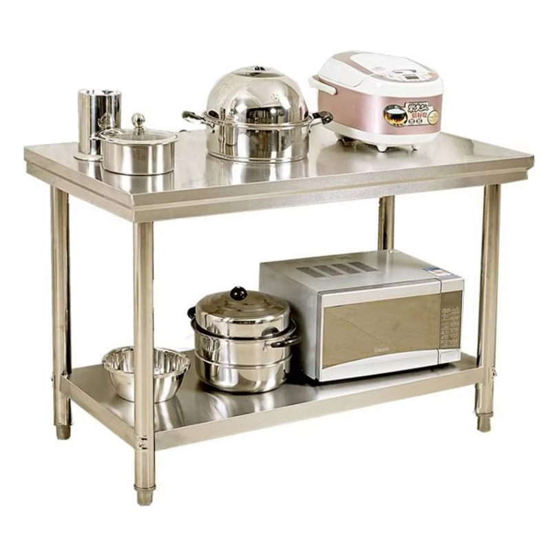 Commercial Kitchen Projects - Commercial kitchen two-story stainless steel workbench