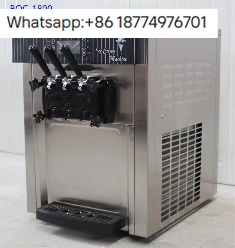Soft Serve Ice Cream Machine - Ice Cream Maker 20-28L/h 3 Flavors