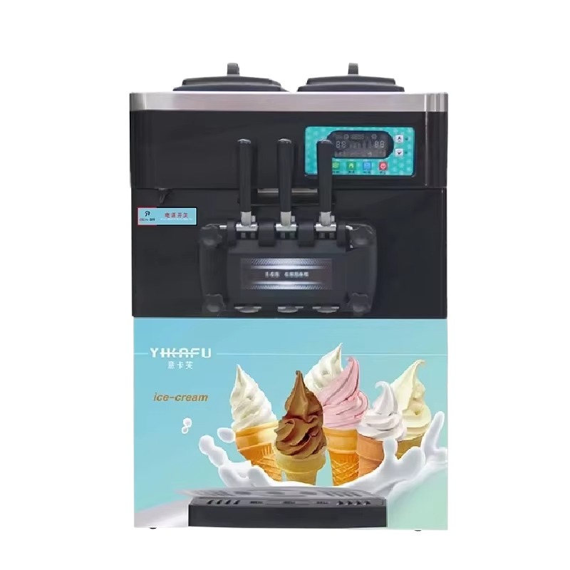 Soft Serve Ice Cream Machine - Commercial Automatic 25-28L/H Table Top Soft