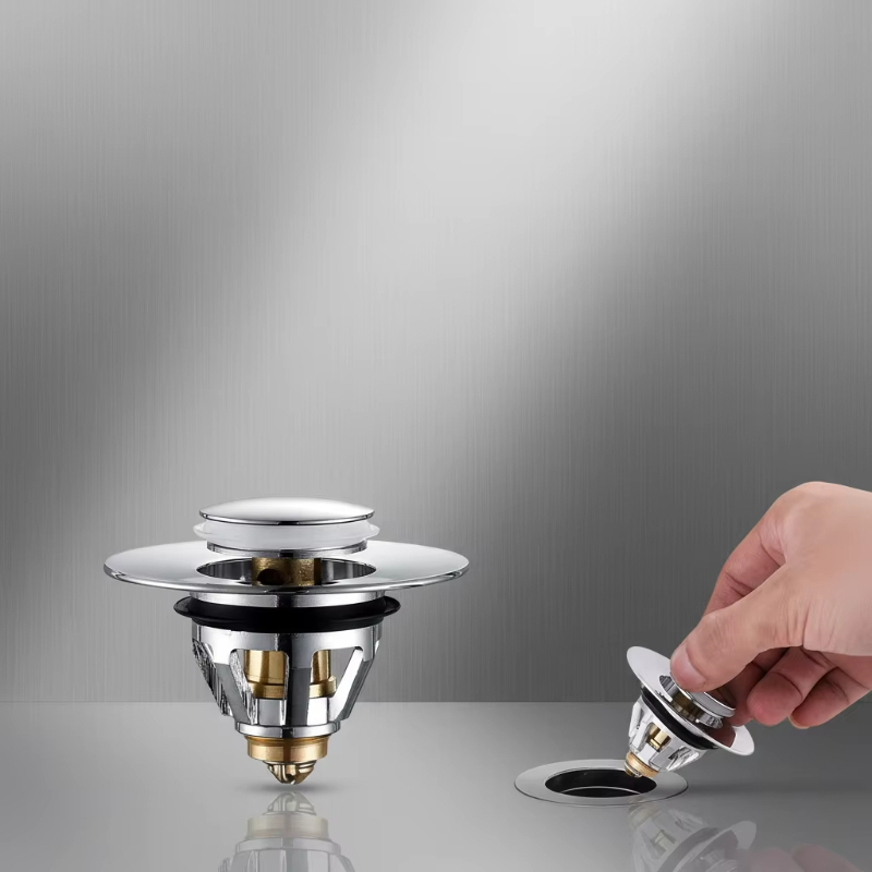 Commercial Kitchen Installation - Modern anti-clogging pop-up drain plug for