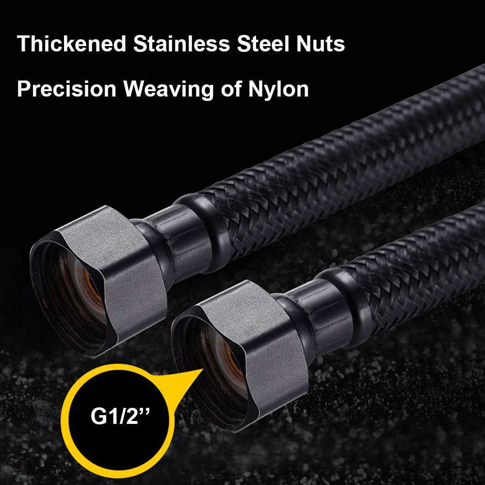 Commercial Kitchen Mixer Tap - 30/40/60/80cm Nylon Braided Water Inlet Hose