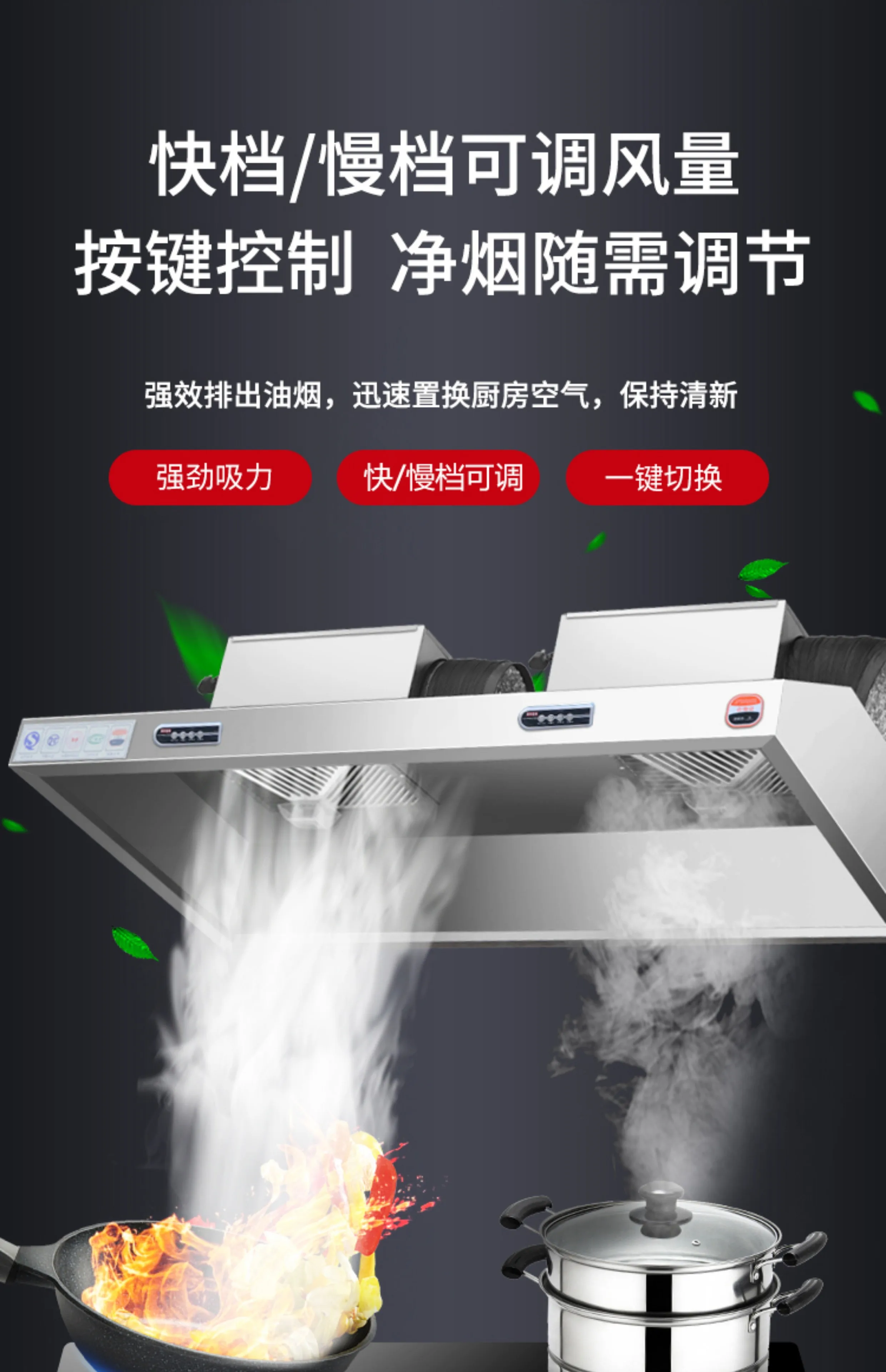 220V Stainless Steel Commercia - đánh giá và giá Commercial Kitchen Hood Exhaust Fans