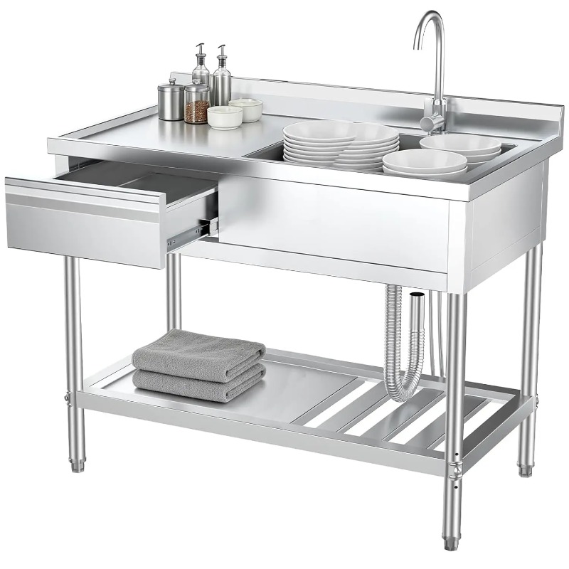 Stainless Steel Utility Sink w - đánh giá và giá Commercial Kitchen Plumbing
