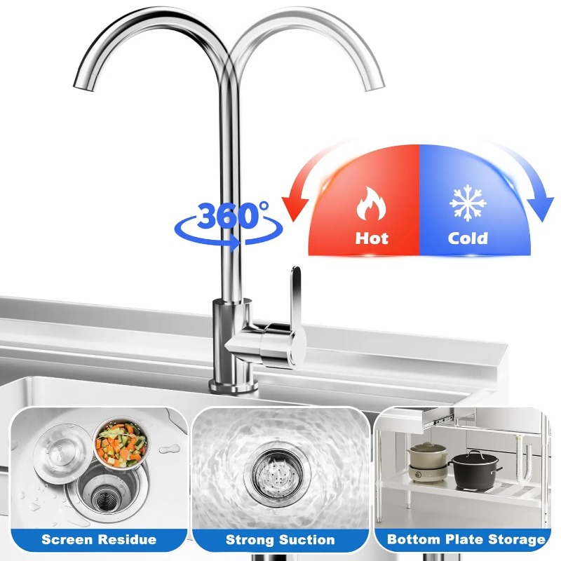 Stainless Steel Utility Sink w - đánh giá và giá Commercial Kitchen Plumbing