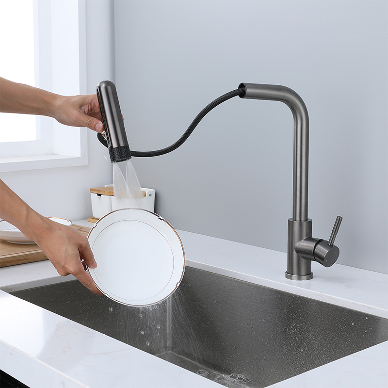 6 Mode Gray Kitchen Faucets Pu - đánh giá và giá Commercial Kitchen Mixer Tap