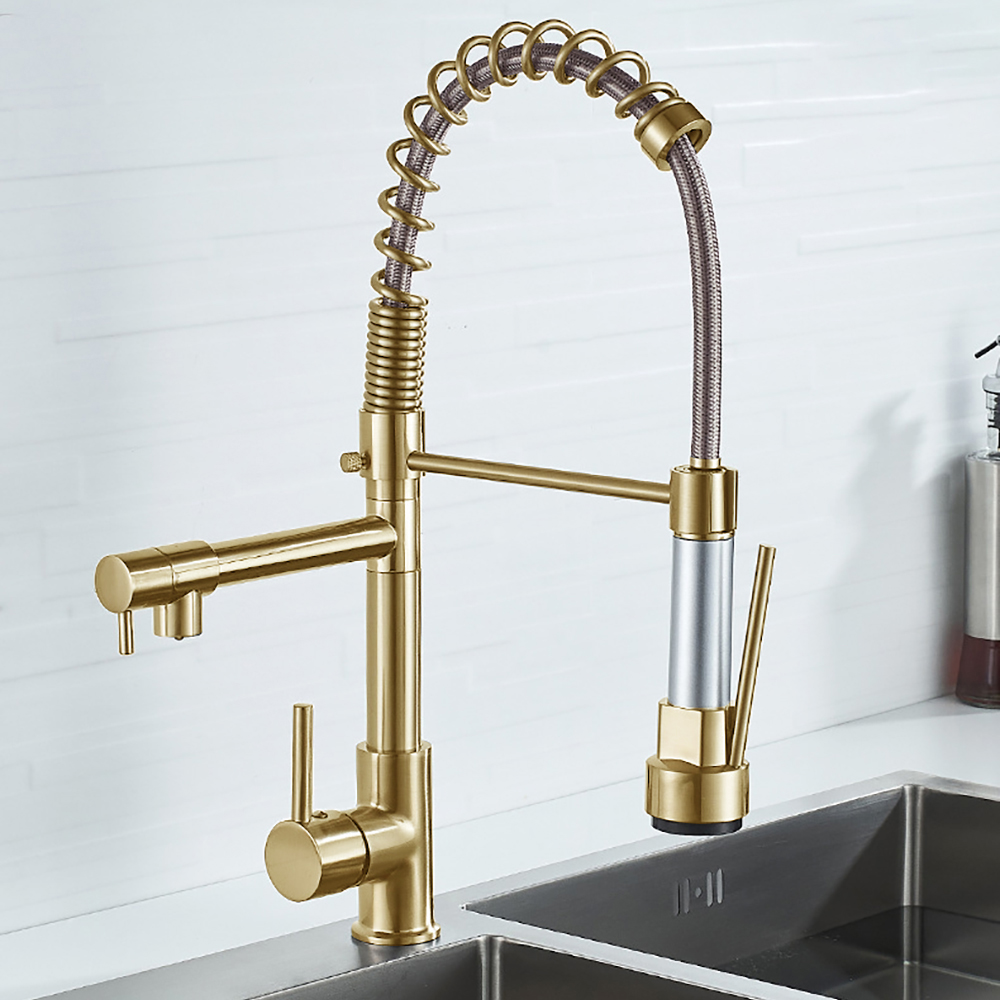 DQOK Đen Chải Mùa Xuân Kéo Xuố - đánh giá và giá Commercial Kitchen Mixer Tap