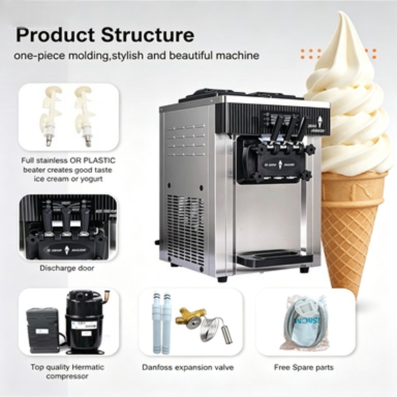 20-28L/h Floor Standing Ice Cr - đánh giá và giá Soft Serve Ice Cream Machine