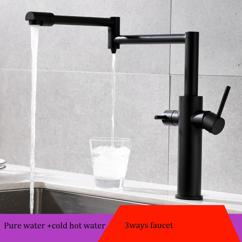 MTTUZK Black Brass Hot Cold Pu - đánh giá và giá Commercial Kitchen Mixer Tap